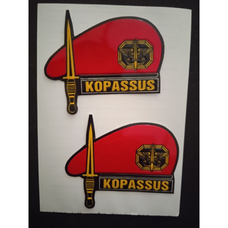 

Stiker embos Logo Kopassus Baret