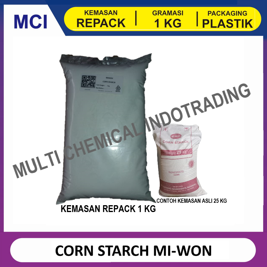 

CORN STARCH MIWON REPACK 1 KG /TEPUNG MAIZENA/TEPUNG PATI JAGUNG MIWON