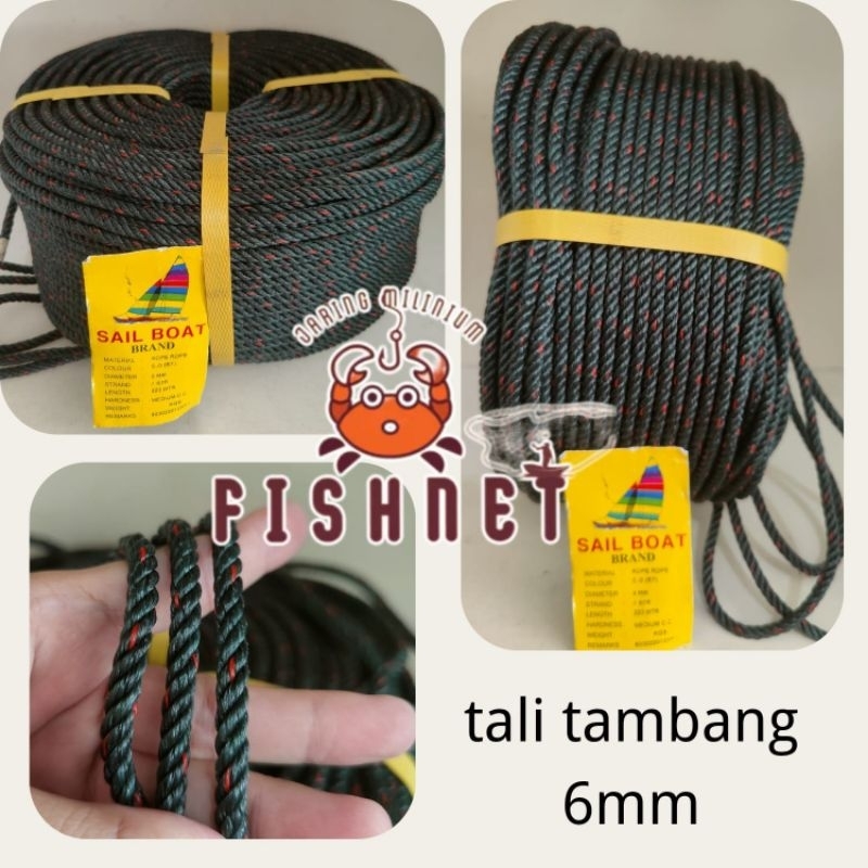 Tali 6mm / Tali Tambang 6mm pe roll 200meter