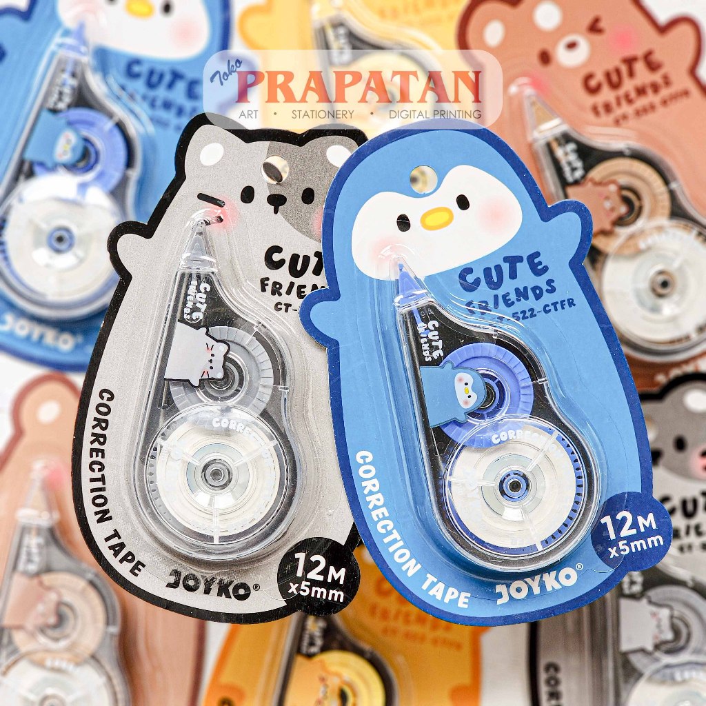 

Joyko Correction Tape CT-522-CTFR Cute Friends | Tip Ex Kertas