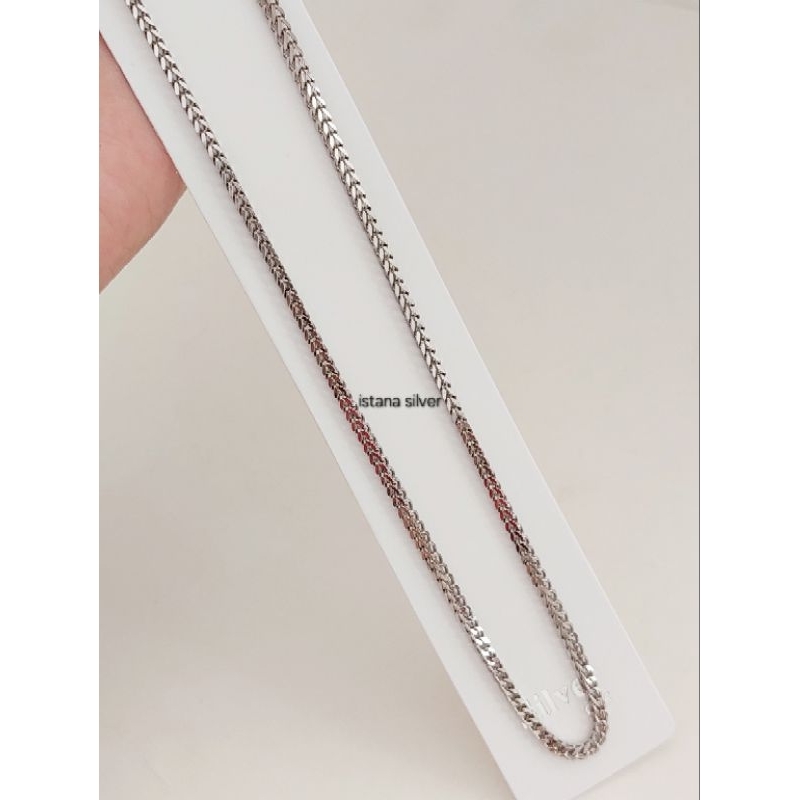 Kalung Perak S925 Lapis Mas Putih Rantai Scrub Panah Kalung Wanita Laki Laki Dewasa Remaja Kalung Ra