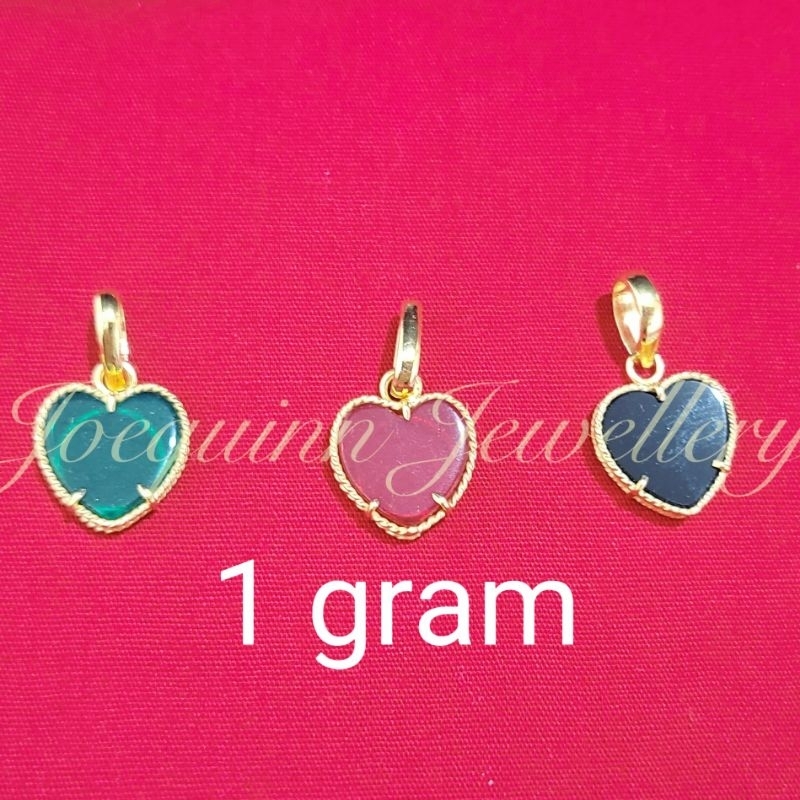 liontin love emas muda 1 gram