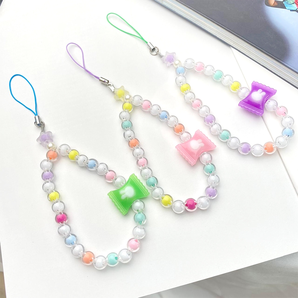 Tali HP Manik Manik Gantungan HP Aesthetic gantungan Handphone Manik manik tali HP tali lanyard tali