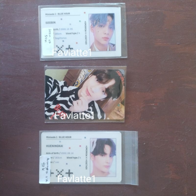 photocard soobin vr hueningkai vr