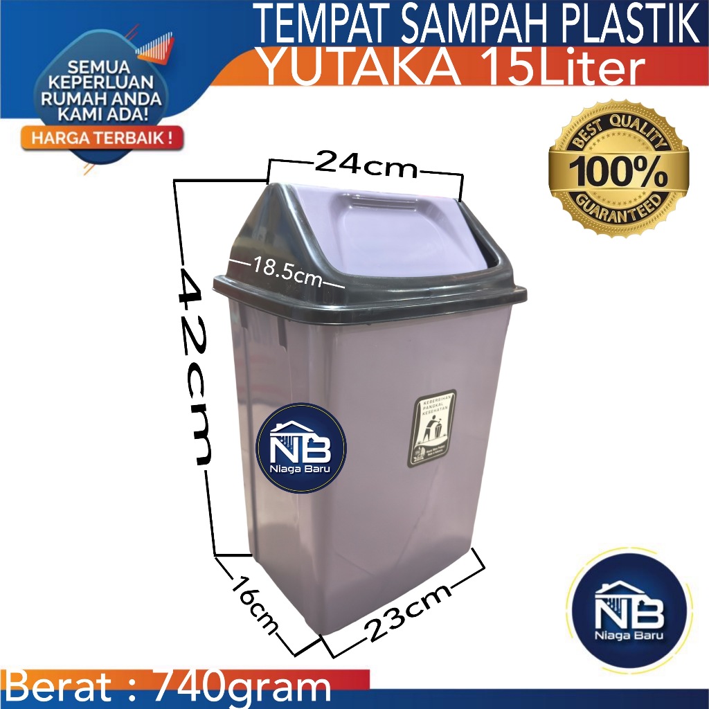 Tempat Sampah 15 Liter Yutaka