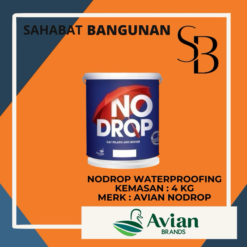 No Drop / Nodrop - Cat Pelapis Anti Bocor 20 Kg Nodrop 20kg nodrop waterproofing