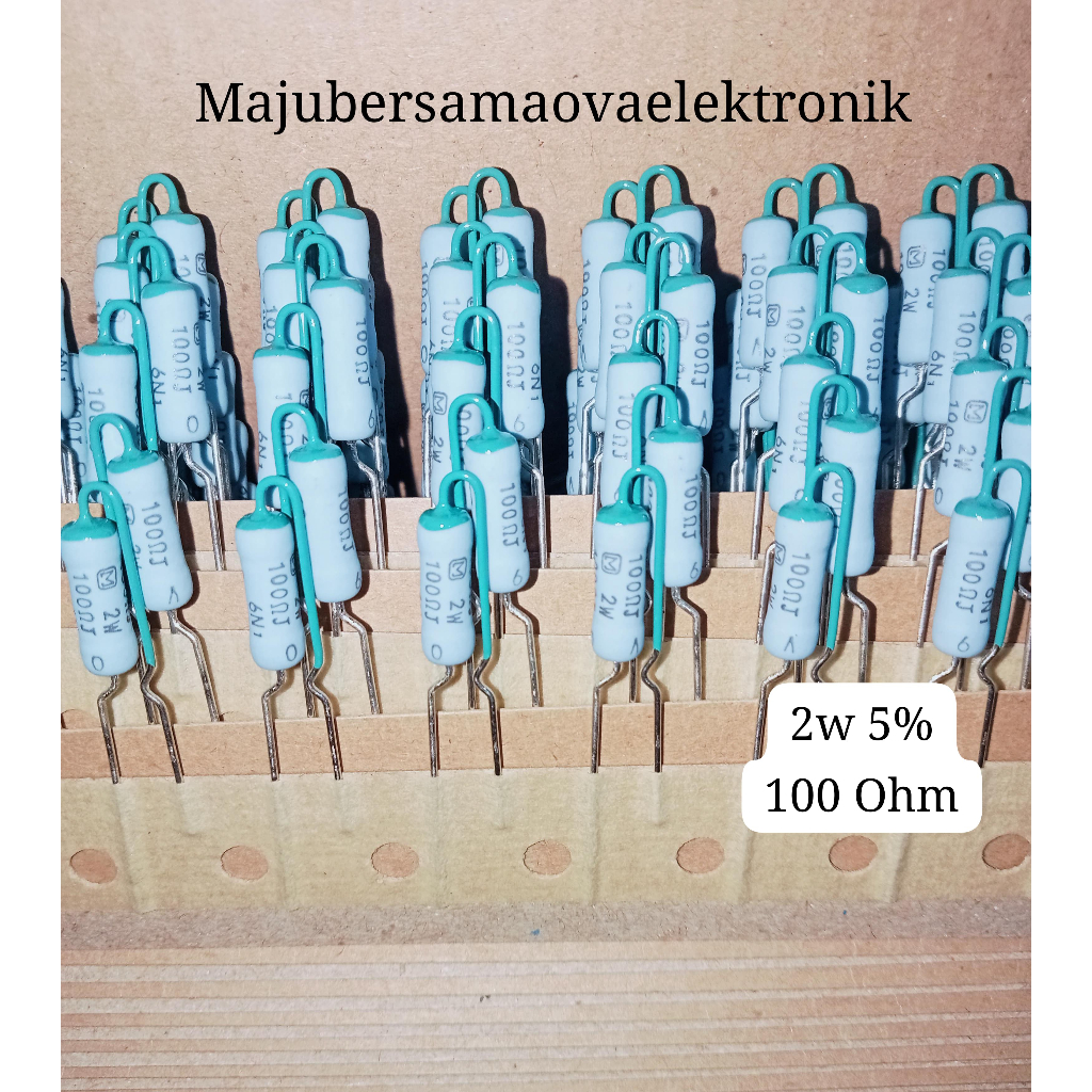 (10 Buah) RESISTOR 2WATT 100 OHM 5% RESISTOR 2 WATT 100OHM RESISTOR 2W 100 OHM Panasonic Original