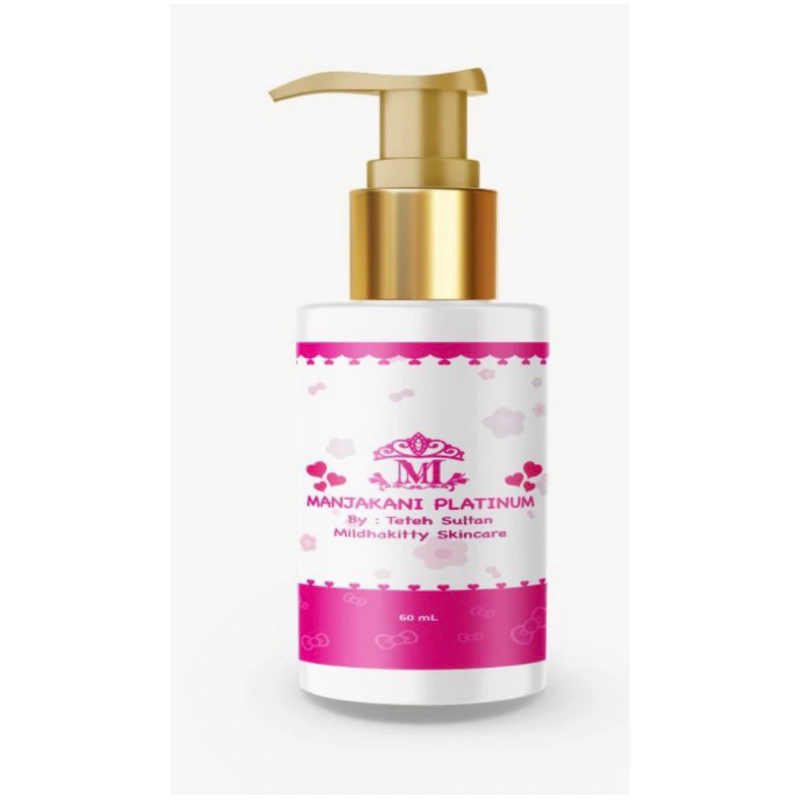 MANJAKANI TRAVEL SIZE 60ML PLATINUM BY TETEH SULTAN SKINCARE MILDHAKITTY 60ML (1 pics sabun)