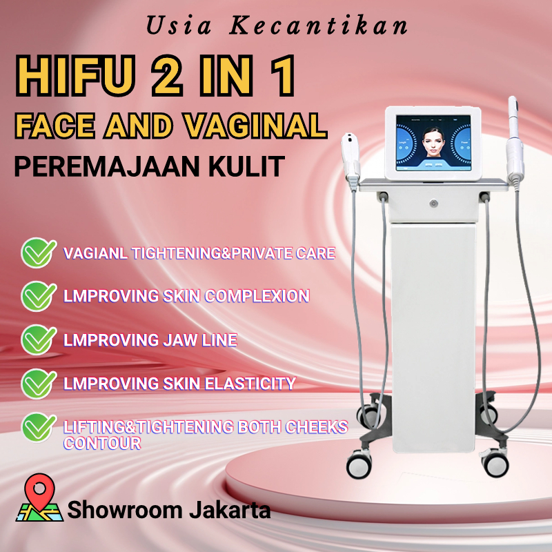 hifu 2in1 hifu wajah + hifu vagina ultrasound alat klinik kecantikan beauty mesin beauty machine rad