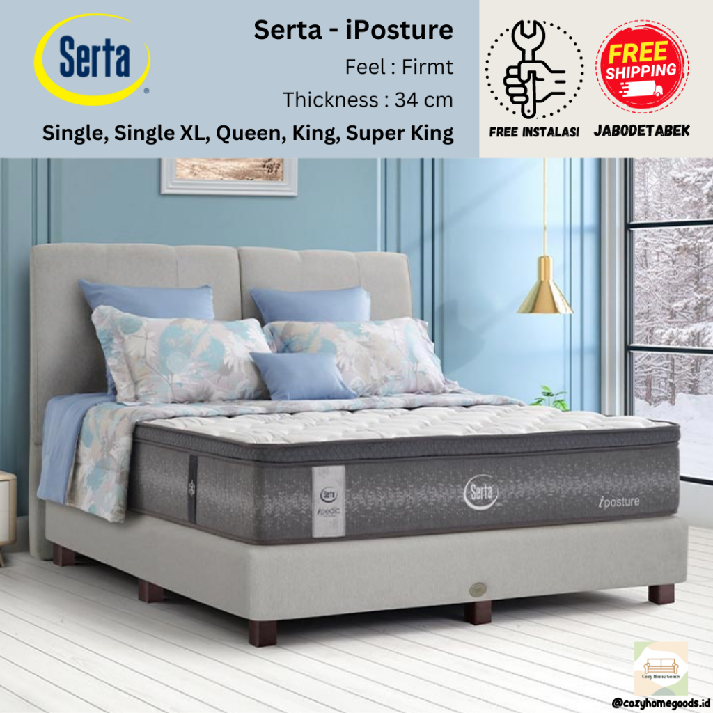 Springbed - Kasur Tidur - Serta iPosture - Matras Kasur - Comfort Firm - Serta
