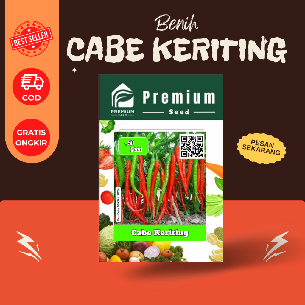 Benih CABE KERITING Buah Lebat Cepat Panen Tahan Penyakit