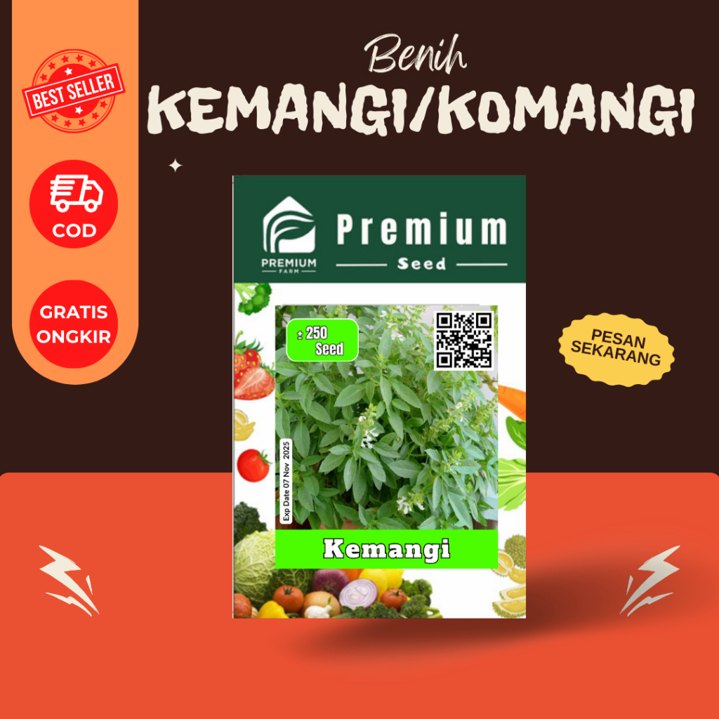 Benih Biji Bibit  DAUN KEMANGI Daun Lebar dan Lebat Cepat Besar Tahan Penyakit