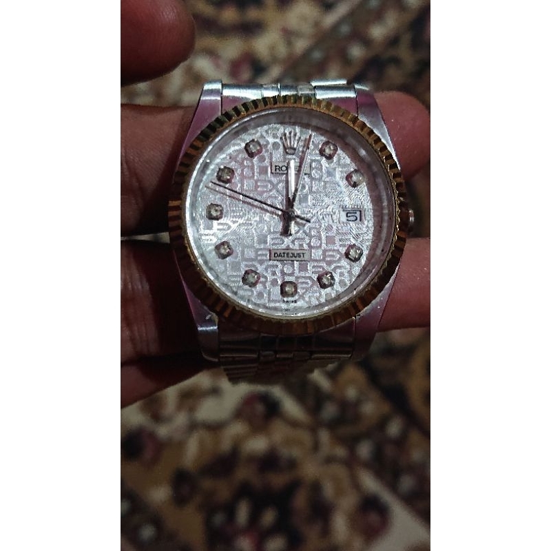 Jam Tangan Pria Rolex kondisi gak ada jarum stem dan crown