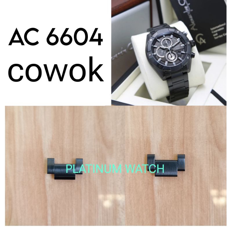 Sambungan Tali Rantai Jam Tangan Alexandre Christie Original AC 6604 Cowok