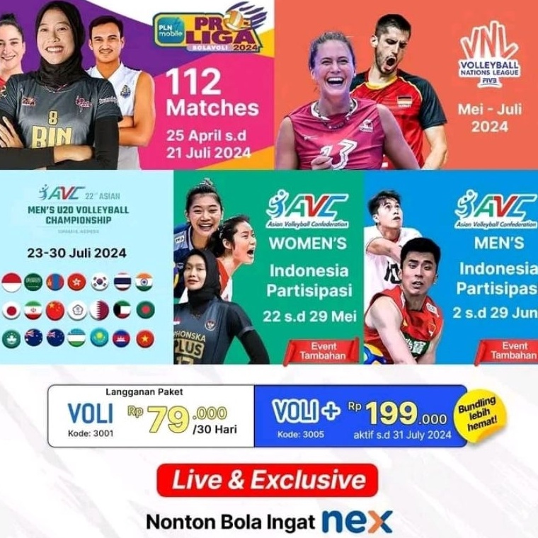 KODE P88H Paket Bola Voli Nex Parabola 3 Hari