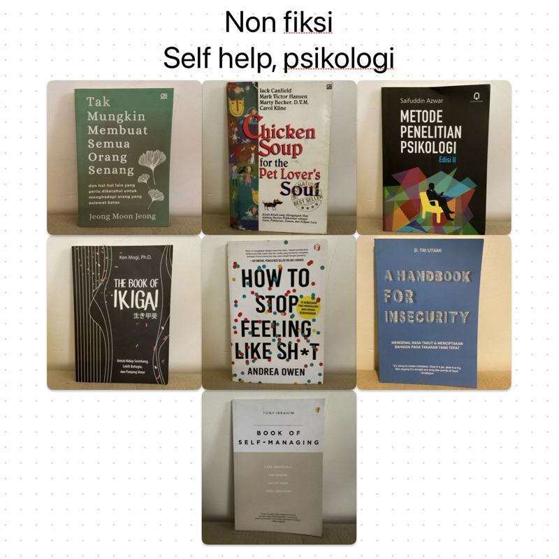 Preloved Buku Non Fiksi Self Help Psikologi Motivasi Original Termurah | Buku Bekas Secondhand