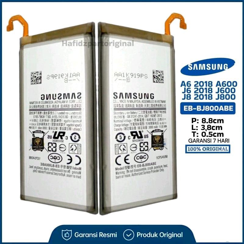 Baterai Batre Battery Samsung A6 2018 A600 / J6 2018 J600 / J8 2018 J800 EB-BJ800ABE Copotan Cabutan