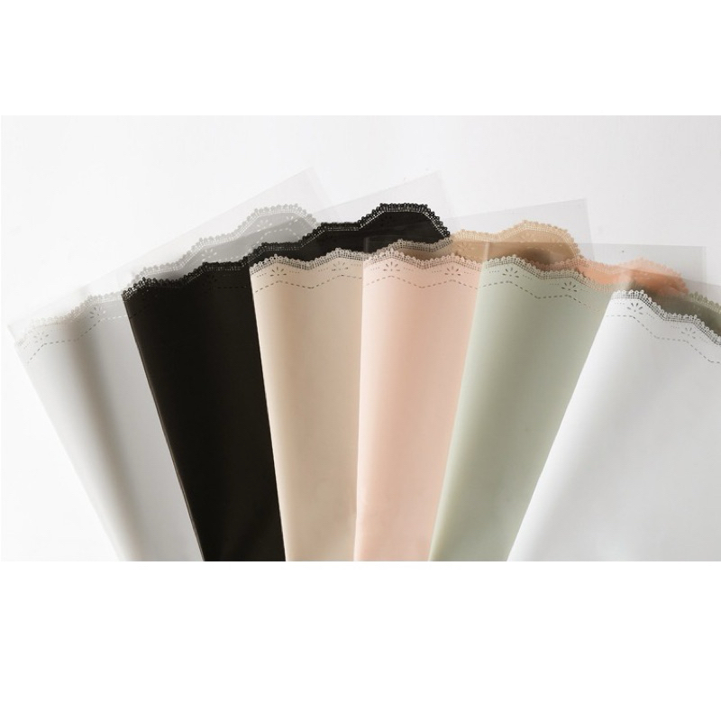 

(MIN 10 pcs) lace frame cellophane, kertas buket bouquet cellophane motif renda, korean bouquet paper JHLS