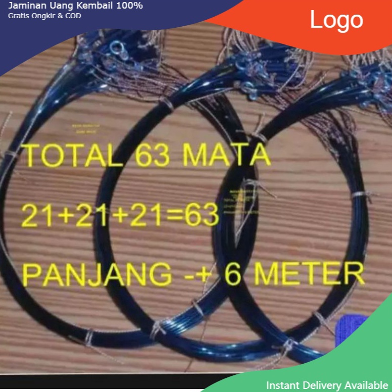 KODE X75Q COD 6 METER JERAT RACIK RUAK2BURUNG SAWAH AYAM UTAN 63 MATA JERAT