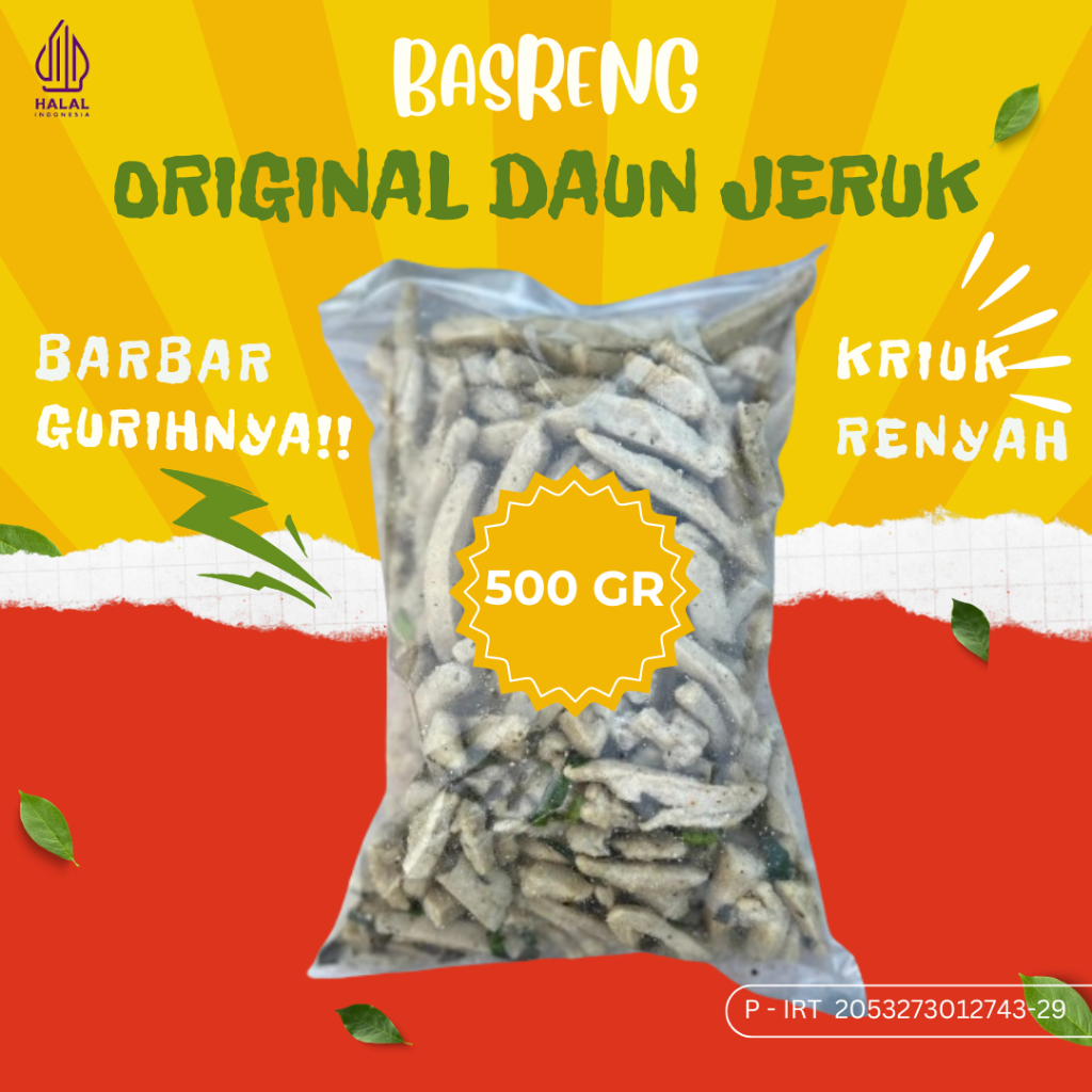 

Basreng Original Daun Jeruk TERBARBAR MURAH 500 GRAM by Basreng Gerengseng
