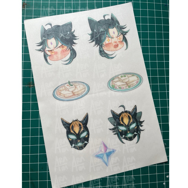 sticker sheet Xiao genshin impact
