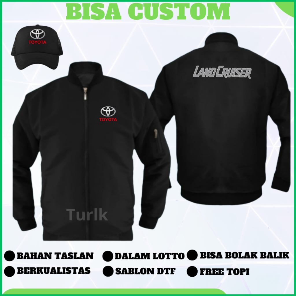 Jaket Toyota Land Cruiser Jaket Mobil Land Cruiser Bomber Custom
