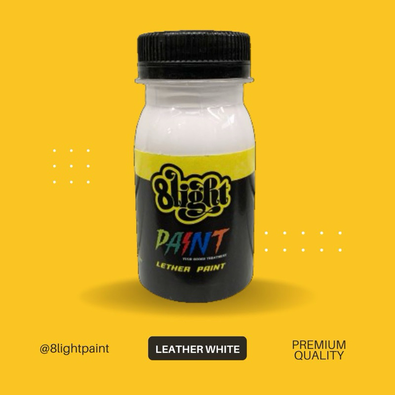 8LIGHTPAINT | CAT MIDSOLE | LEATHER WHITE | CAT SEPATU KULIT KHUSU PUTIH