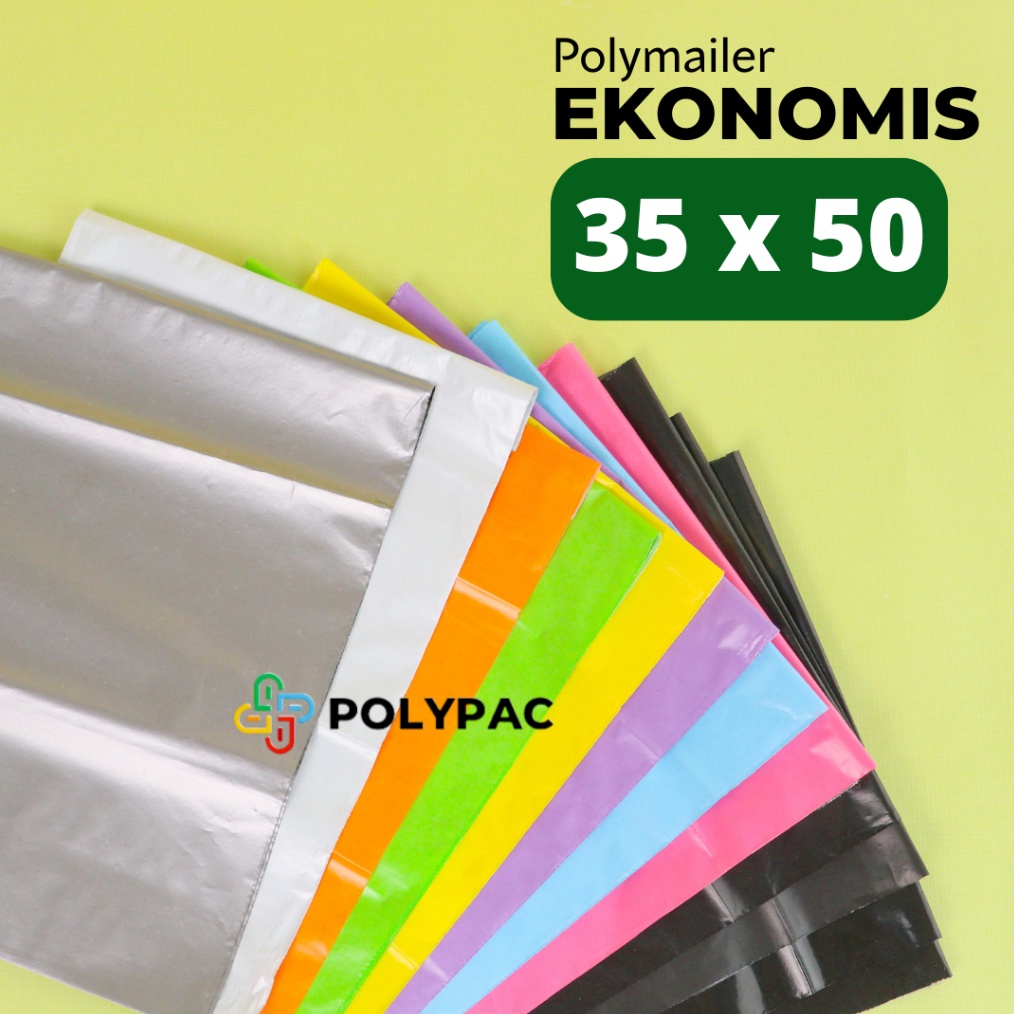 

Terlaris Polymailer Warna Ekonomis 35x5 isi 1 pcs Polymailer Lem Warna Pastel
