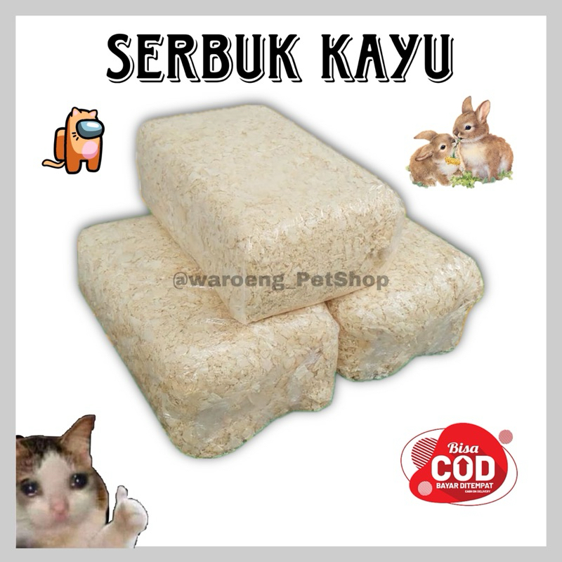Serbuk Kayu Hamster Marmut Kelinci Musang Kucing Anjing 350g Serbuk Kayu Kelinci Serbuk Kayu Marmut 