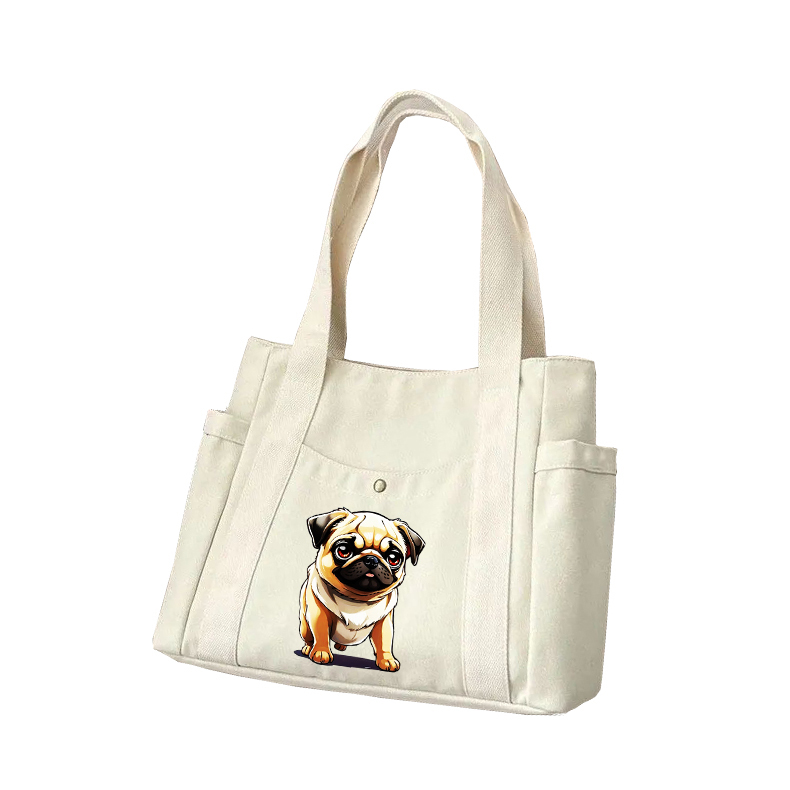 Tas Selempang Totebag Kanvas Dewasa Doggy Cute Pria Wanita Bisa Pakai