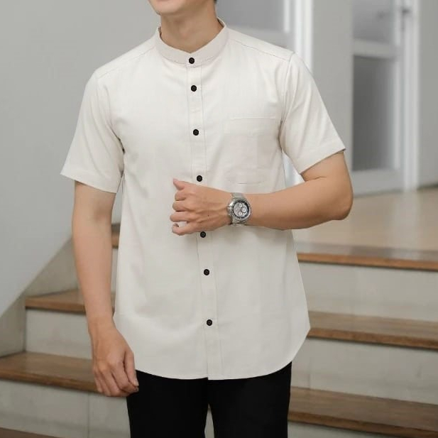 Kemko 2026 Lengan Panjang Kokp Pria Dewasa Baju Kmjea Koko Lakilaki Bj Koko Bordir Kemeja Idulfitri 