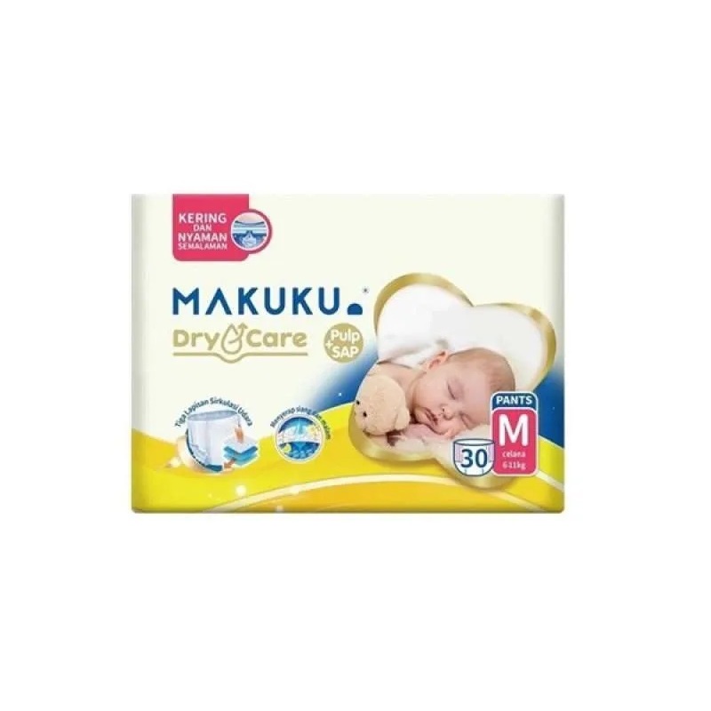 Makuku Dry Care M30 / Makuku Dry Care Pants M 30 / Popok Bayi Diaper Makuku Dry Care M30