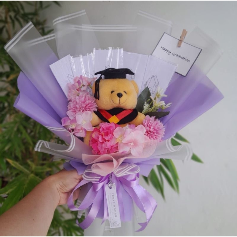 BUKET BONEKA WISUDA / BUKET WISUDA / BUKET UANG / BUCKET BUNGA PALSU TERASMAHAR