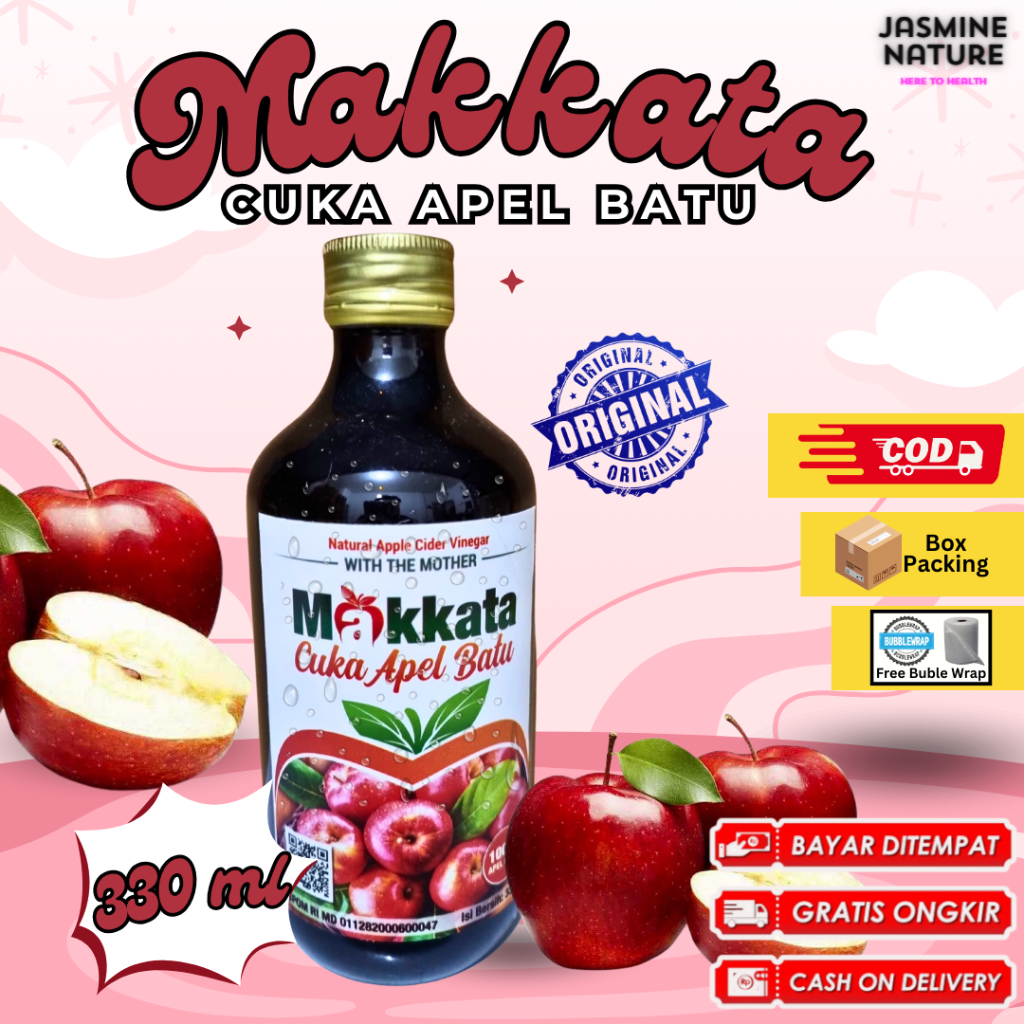 

CUKA APEL Batu Malang MAKKATA Organic Apple Cider Vinegar Original 100% Apel Utuh