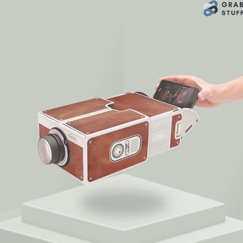 Stok Banyak Proyektor Mini Poble HP Murah  Proyektor Smartphone Pobel Cardboard 2 Original Gambar Je