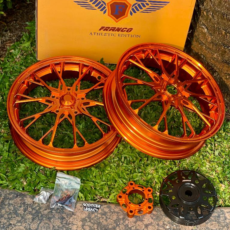 Velg FRANCO Jaring Orange Front & Rear Vespa Sprint Primavera GTS