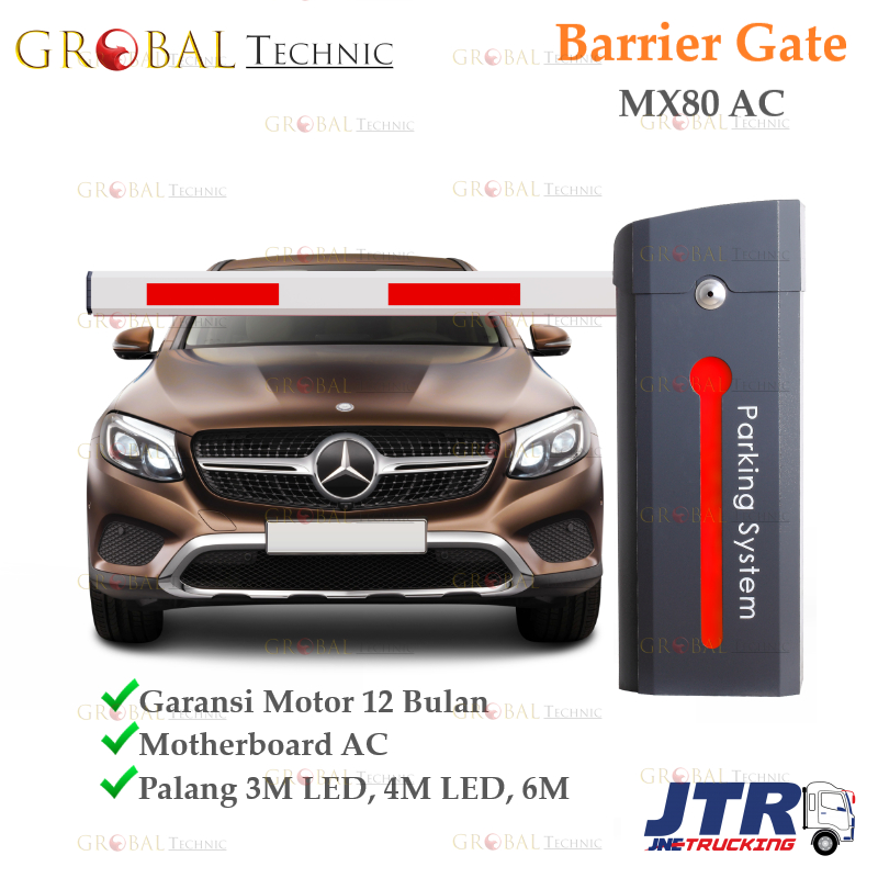 Barrier Gate MX80 AC Parking Gate Automatic / Portal Parkiran Otomatis