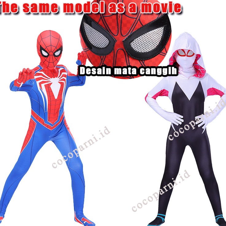 Update Menarik  Makeup party Spider Gwen Kostum Spiderman AnakAnak Avenger Superhero Costume impor