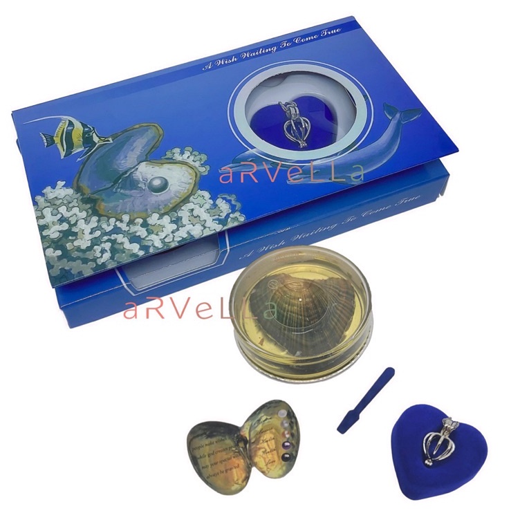 ART D39C Kalung Mutiara Kerang Asli Wish Pearl Necklace Viral TikTok Hadiah Valentine Ultah Annivers