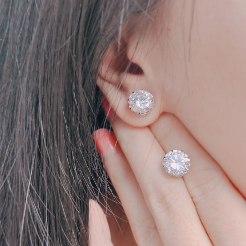 giwang permata mewah dan elegan kadar 8k ukuran mata besar 10mm berat 3,80 gr tersedia mas putih dan