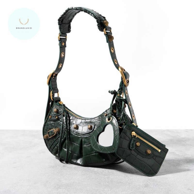 Balenciaga Le cagole XS shoulder bag croc stamp ghw