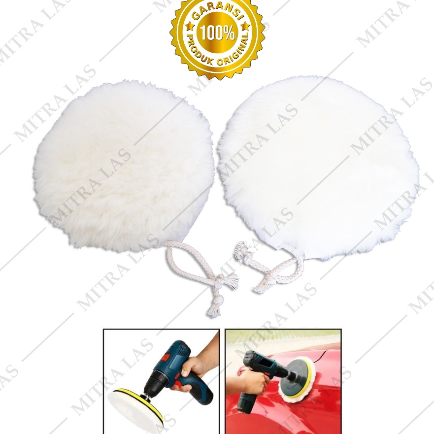 Hemat KOSOKU Wool Bonnet 5 Kain Wool Poles Wool Bonnet Polisher 5 Inch