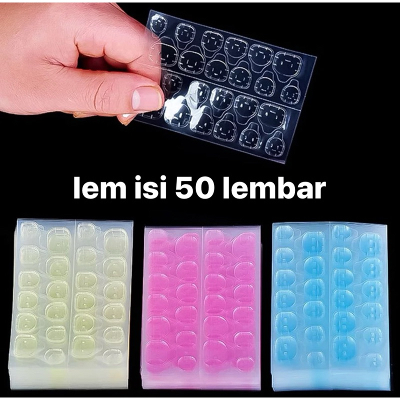 

Lem Kuku Palsu Jelly Sticker isi 50 lembar