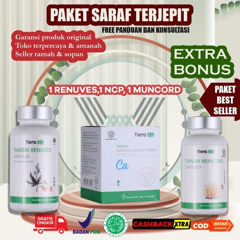 PAKET SARAF TERJEPIT TIENS||paket ampuh buat saraf terjepit