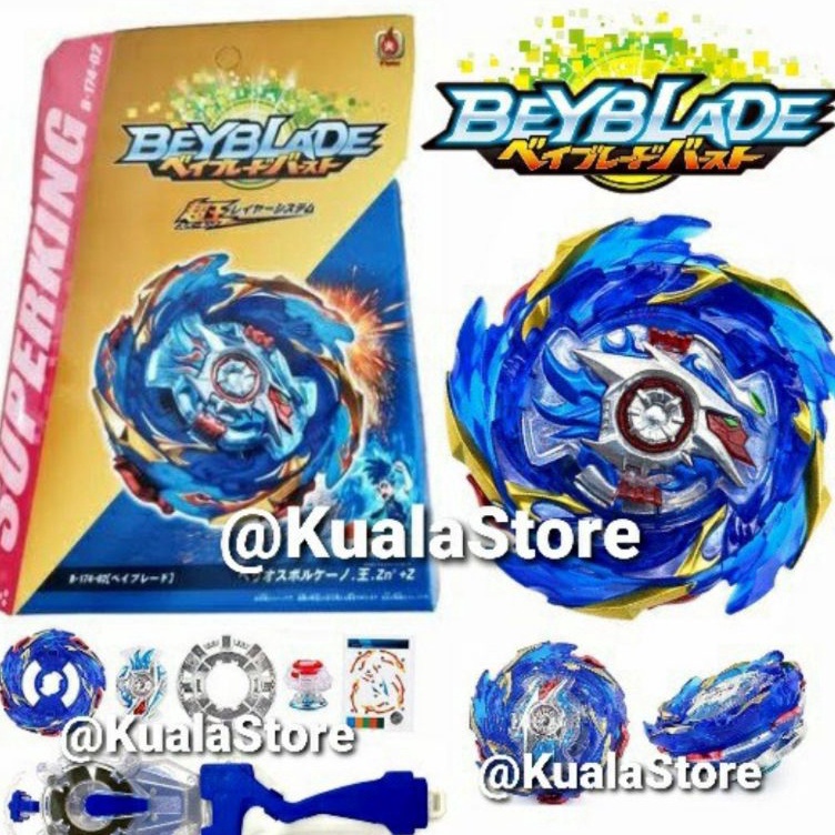 Mewah Beyblade Burst Superking Sparking Launcher Helios Volcano B174 DX Limit Break