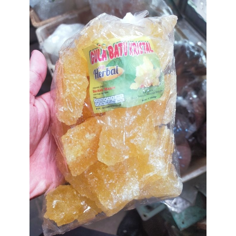 

gula kristal - gula batu kristal - 1 kg - gula kristal kuning - gula herbal - gula kristal premium - gula sehat