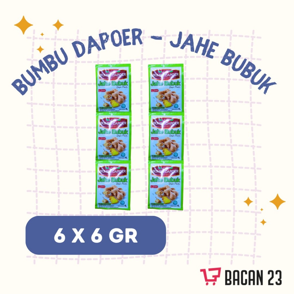 

Jahe Bubuk Bumbu Dapoer (6 Sachet x 6 Gr) Bumbu Instan Dapur Ginger Powder