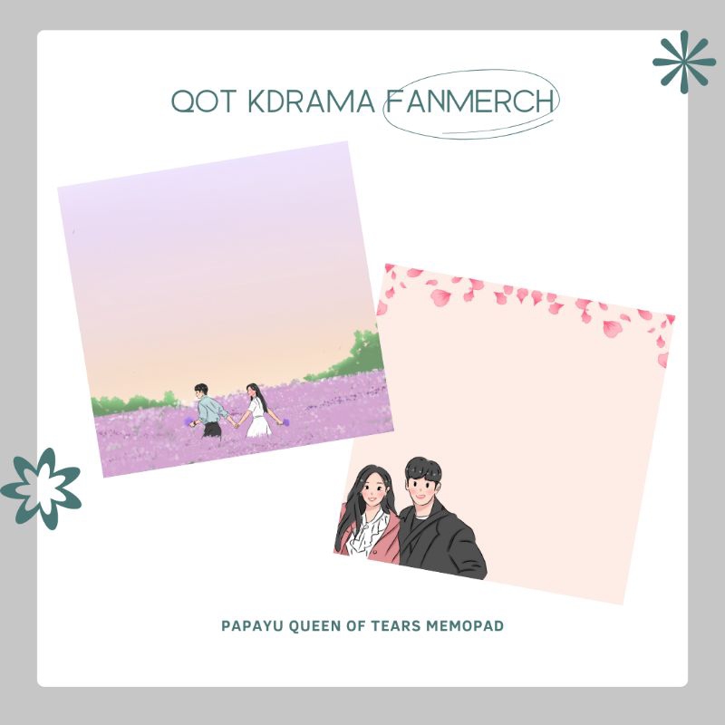

QUEEN OF TEARS KDRAMA FANMERCH MEMOPAD
