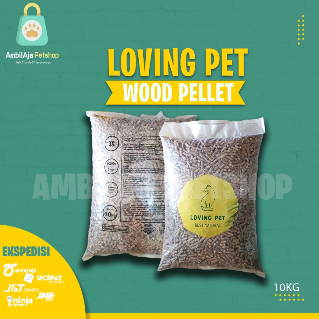 LOVING PET Wood Pellet / Pelet Kayu / Alas Kandang Kucing Kelinci Loving Pet - Instant