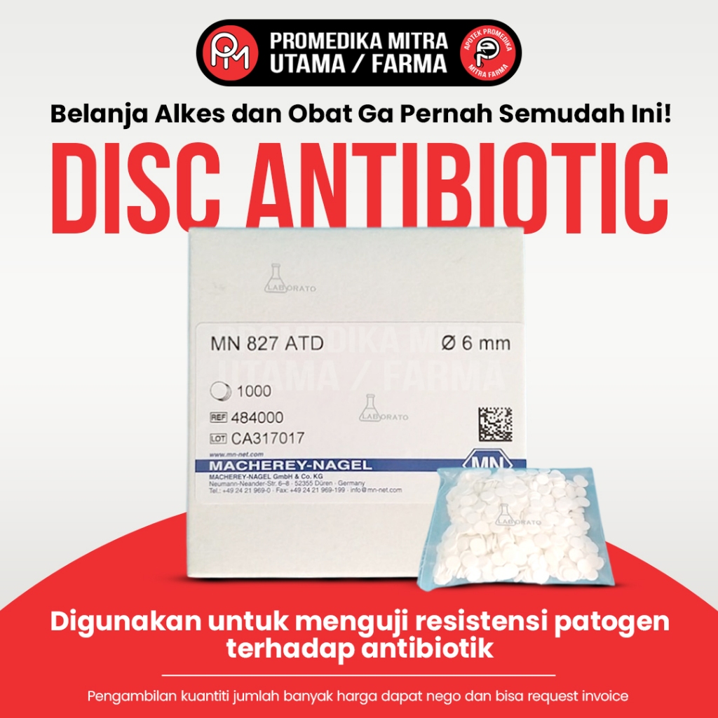 Disc Uji antibiotik / Disc Antibiotic Blank / Kertas Cakram